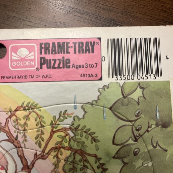 1987 VINTAGE Golden Frame-Tray 12 Piece Puzzles - Lot Of 2 - Spring Bunnies Cute - Picture 7 of 10